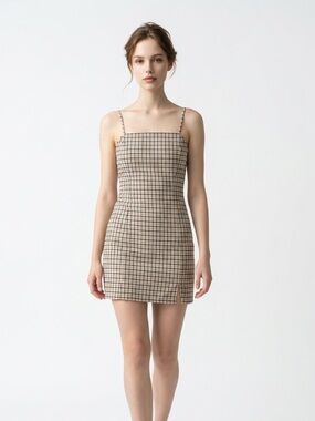 ✌️4 for $20✌️ Defrost stretch plaid   mini dress